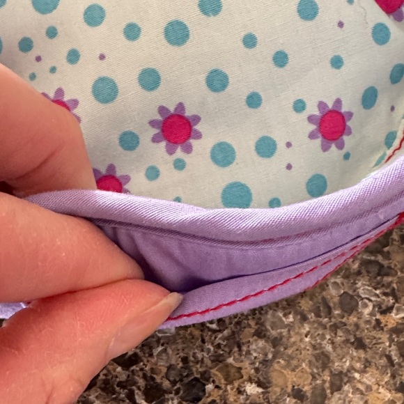 American Girl Doll Dog 2009 Coconut Sweet Dreams Purple & Teals Pet Bed - Picture 6 of 7